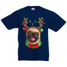 Fruit of the Loom Karácsonyi Pug - Gyerek Póló gyerek póló