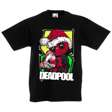 Fruit of the Loom Karácsonyi sapkás deadpool - Gyerek Póló