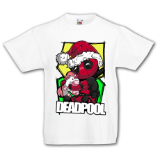 Fruit of the Loom Karácsonyi sapkás deadpool - Gyerek Póló