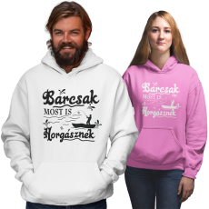 Fruit of the Loom, Kariban Bárcsak most is horgásznék - Unisex Pulóver