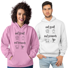 Fruit of the Loom, Kariban Eat fruit not friends - Unisex Pulóver női pulóver, kardigán