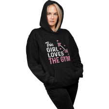 Fruit of the Loom, Kariban Ez a csajszi imádja a GYM - Unisex Pulóver női pulóver, kardigán