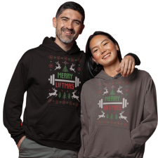 Fruit of the Loom, Kariban GYM Karácsony - Unisex Kapucnis Pulóver női pulóver, kardigán