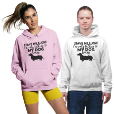 Fruit of the Loom, Kariban I only talk to my dog today - Unisex Pulóver