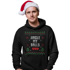 Fruit of the Loom, Kariban Jingle my balls - Unisex Kapucnis Pulóver
