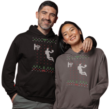 Fruit of the Loom, Kariban Kosárlabdás karácsony - Unisex Kapucnis Pulóver női pulóver, kardigán