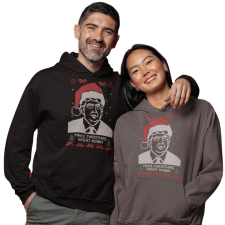Fruit of the Loom, Kariban Make christmas great again - Unisex Kapucnis Pulóver női pulóver, kardigán