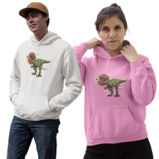 Fruit of the Loom, Kariban Ninja T-rex - Unisex Pulóver női pulóver, kardigán
