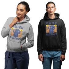 Fruit of the Loom, Kariban Pew-Pew Madafakas - Unisex Pulóver női pulóver, kardigán