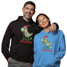 Fruit of the Loom, Kariban T-rex Karácsony - Unixes Kapucnis Pulóver férfi pulóver, kardigán