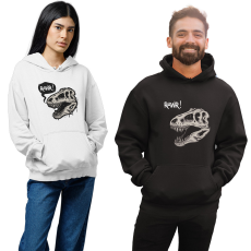 Fruit of the Loom, Kariban T-Rex koponya - Unisex Kapucnis Pulóver