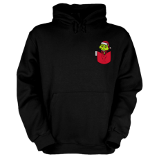 Fruit of the Loom, Kariban Zseb Grincs - Unisex Kapucnis Pulóver