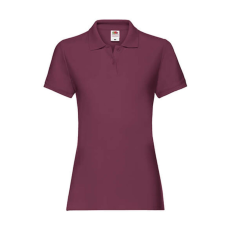 Fruit of the Loom Női Galléros póló Rövid ujjú Fruit of the Loom Premium Polo Lady-Fit - S (10), Burgundi vörös
