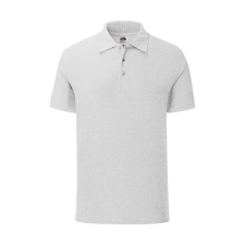 Fruit of the Loom Uniszex rövid ujjú galléros póló Fruit of the Loom Iconic Polo -3XL, Heather szürke férfi póló