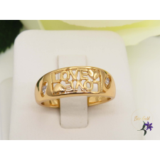  Fruzsina antiallergén LOVE feliratos gyűrű 18K gyűrű
