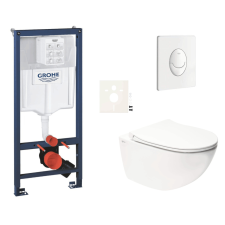  Függesztett WC szett világos falakhoz / falra szerelhető Swiss Aqua Technologies Infinitio SIKOGRSIN11SASH0 szaniter