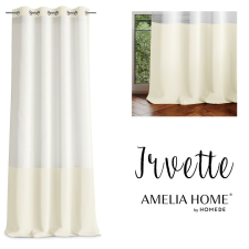  Függöny IRVETTE szín fehér fűzőkarika voile, bársony 140x270 ameliahome lakástextília