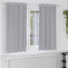  Függönyök függönyökkel 2 pcs Fém szürke 175 x 140 cm Poliészter lakástextília