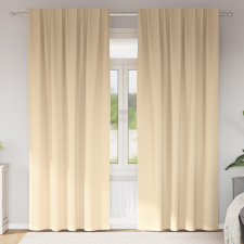  Függönyök függönyökkel 2 pcs Krém 260 x 140 cm Poliészter lakástextília