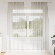  Függönyök függönyökkel 2 pcs Krémszínű 140 x 245 cm Poliészter lakástextília
