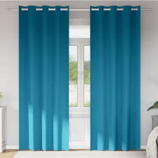  Függönyök függönyökkel 2 pcs Türkiz 225 x 140 cm Poliészter lakástextília