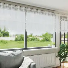  Függönyök függönyökkel Egyéb Fehér 1200 x 100 cm Poliészter lakástextília