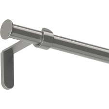  Függönyrúdkészlet fém 240 cm - 19 mm kerek inox karnis, függönyrúd