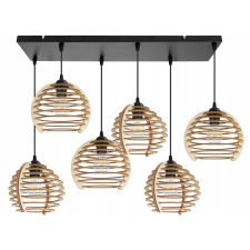  FÜGŐLÁMPA, MENNYEZETI CSILLÁR, FA, LED LÁMPABÚRA világítás