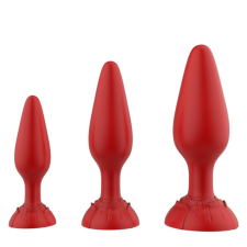 FUKR 3 db Rolarose dugó készlet 11 x 4.1cm piros anál