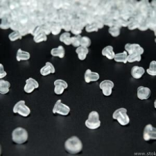  FÜL02 - 1 pár szilikon műanyag fülbevaló rögzítő 3x5mm-es fülbevaló