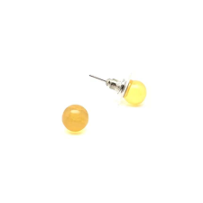 Fülbevaló golyó kalcit narancs 8mm fülbevaló
