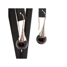  Fülbevaló golyó scapolit mintás kürt 10mm fülbevaló