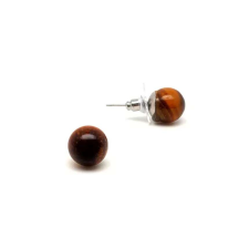 Fülbevaló golyó tigrisszem 10mm fülbevaló