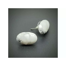 Fülbevaló ovál howlit 10x14mm fülbevaló