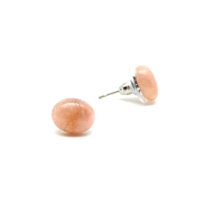Fülbevaló ovál morganit pink berill 8x10mm fülbevaló