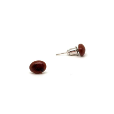 Fülbevaló ovális mahagóni obszidián 5x7mm fülbevaló