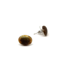 Fülbevaló ovális zöldes labradorit 6x8mm fülbevaló