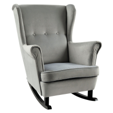  Füles hintafotel, világosszürke/fekete, TEJA bútor