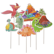 Funcakes 8 darabos papír tortadekoráció - Cuki dinoszauruszok sütés és főzés