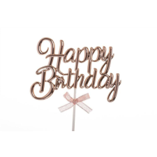 Fundrag Rosegold színű műanyag Happy Birthday beszúró tortadísz sütés és főzés