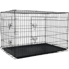 FUNFIT összecsukható XXXL Szobakennel 122x74,5x80,5cm - fekete szállítóbox, fekhely kutyáknak