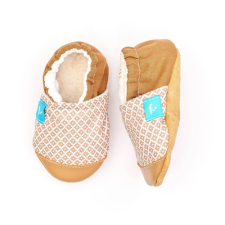 FUNKIDZ Első lépés cipő - puhatalpú kiscipő - Drapp mozaik 18-24 hónap gyerek cipő
