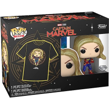 Funko Pocket Pop! & Tee: Marvel - Captain Marvel figura és póló (L) játékfigura