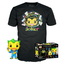 Funko Pop! & Tee: DC Comics - Joker Blacklight figura és póló (M) játékfigura