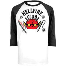 Funko POP! Tee: Stranger Things - Hellfire Club 3/4 ujjú póló (S) játékfigura