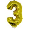 Funny fashion Számos lufi - 3, arany, 42 cm  Ajánlott 6-99 éves korig unisex (66227)
