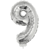 Funny fashion Számos lufi - 9, ezüst, 42 cm  Ajánlott 6-99 éves korig unisex (66268)
