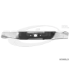  Fűnyíró kés MTD M46 455mm, 4 ágú csillag, 3 furatos utángyártott