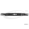  Fűnyíró kés Partner P40-450 400mm, 17mm, 3 furatos utángyártott