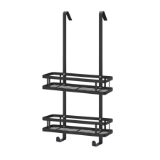  Fúrás Nélküli Helytakarékos Zuhanypolc – 2 Kosárral és Törölközőtartóval fürdőszoba kiegészítő